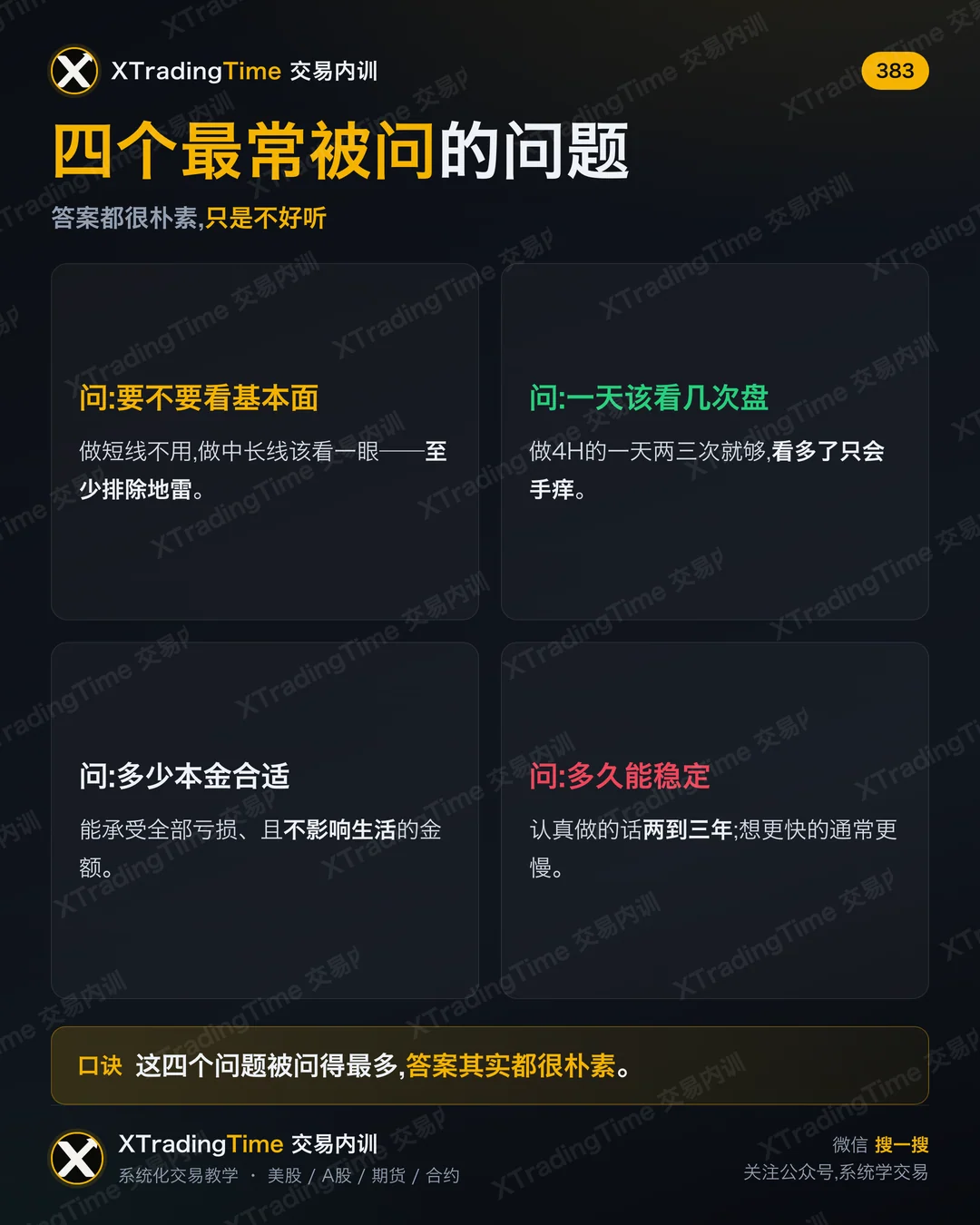 四个最常被问的问题