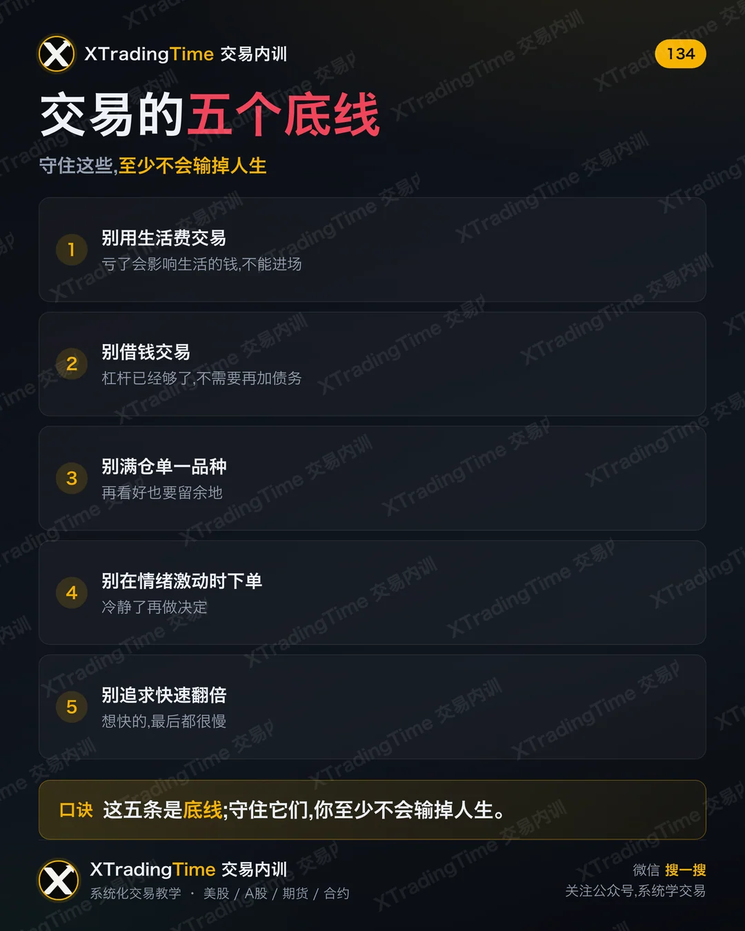 交易的五个底线