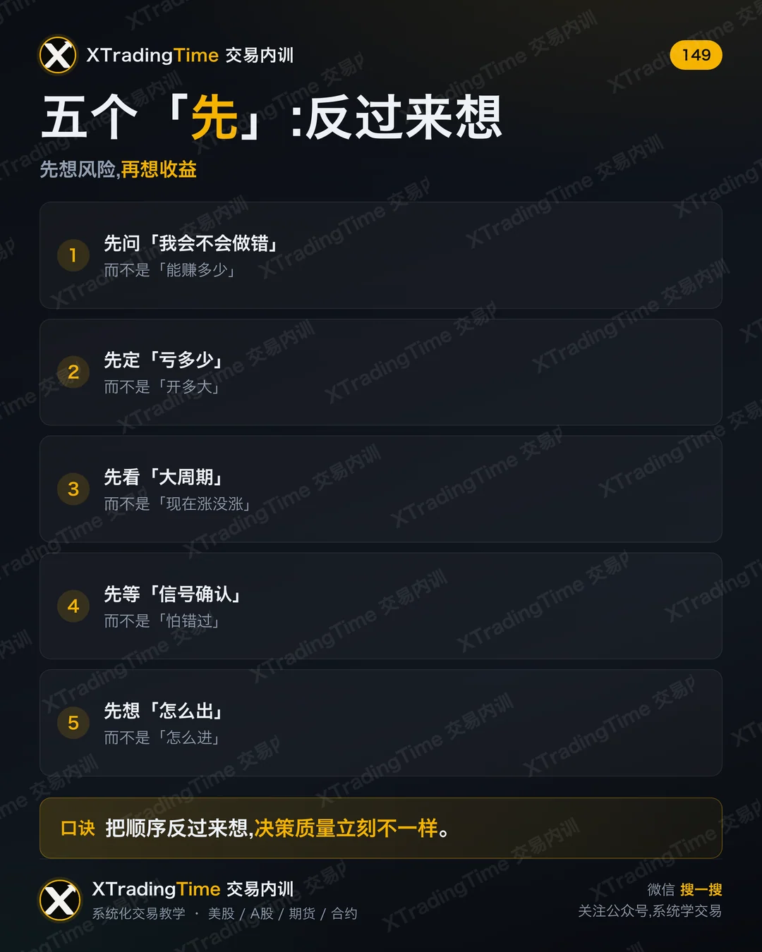 五个「先」:反过来想