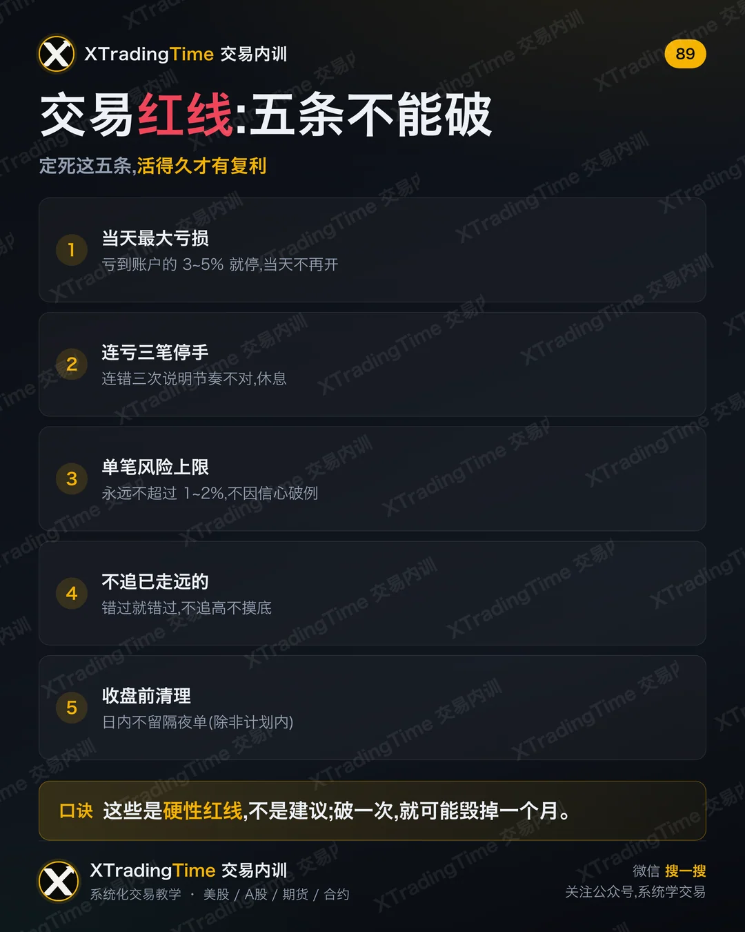 交易红线：五条不能破