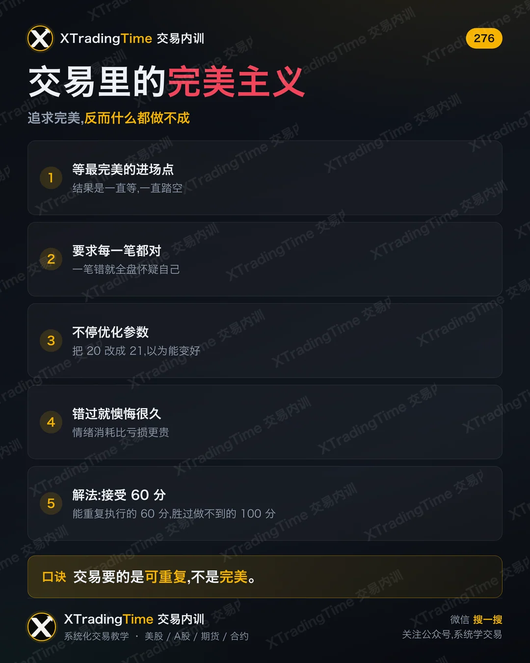 交易里的完美主义