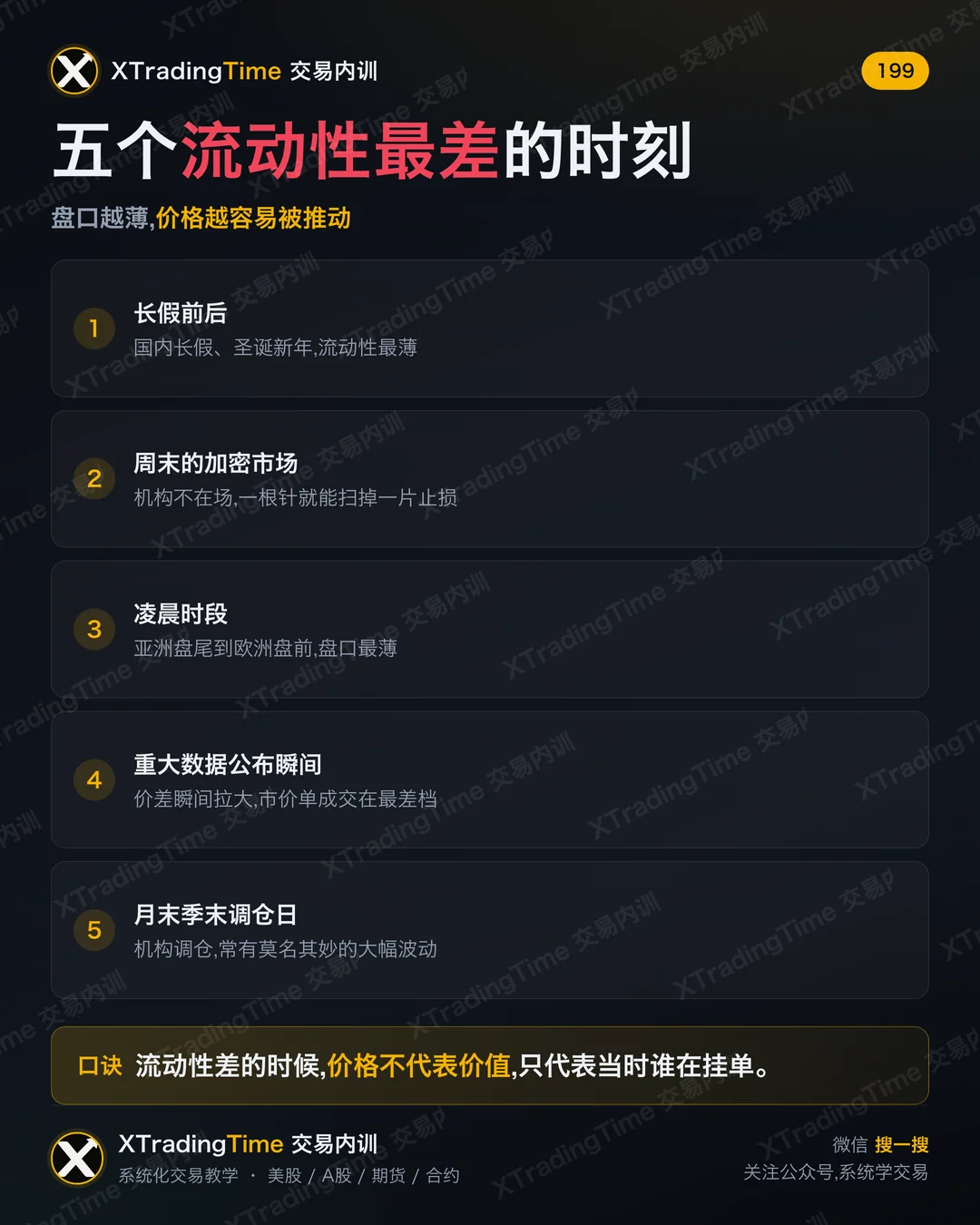 五个流动性最差的时刻
