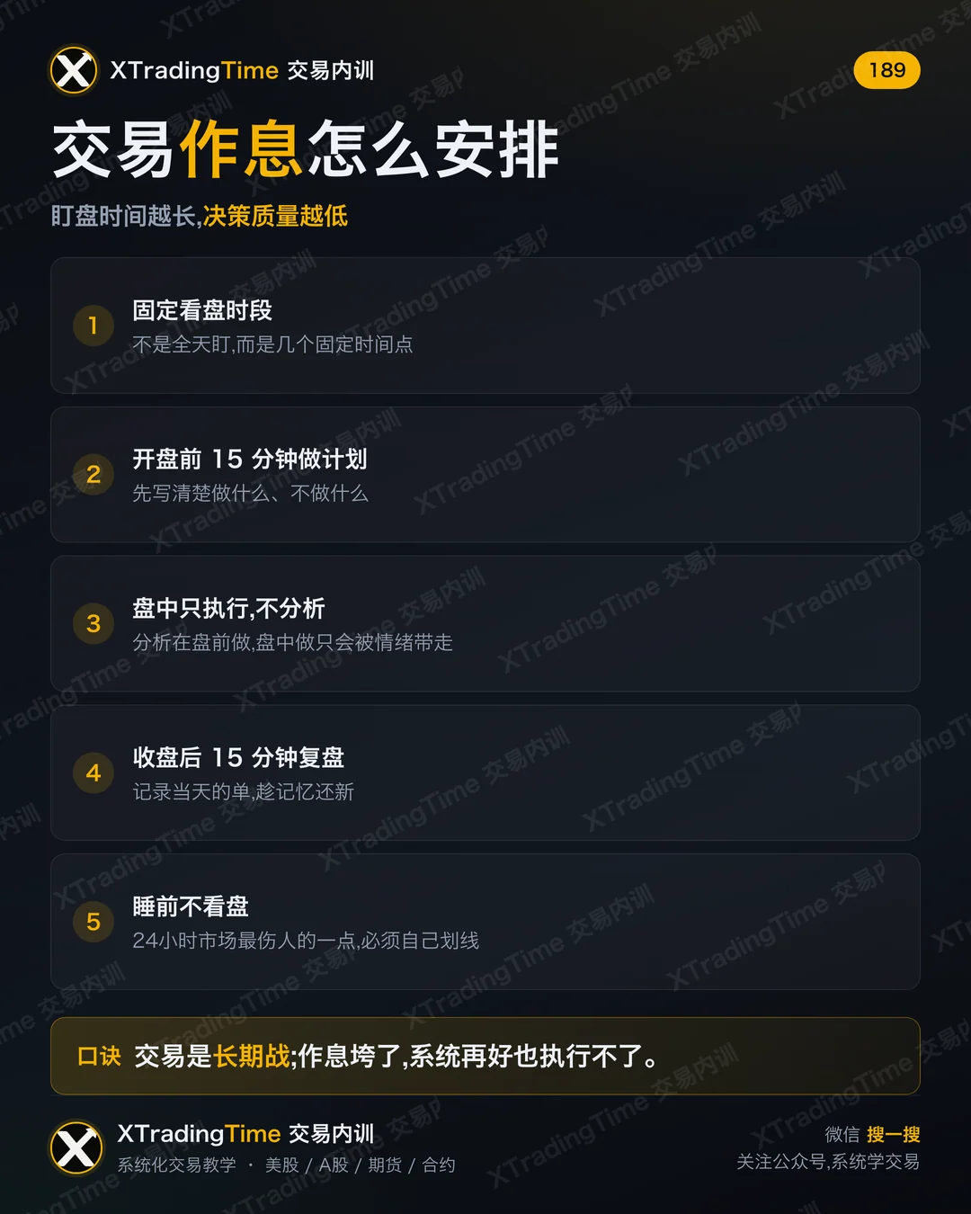交易作息怎么安排